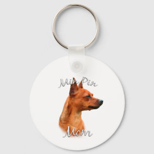 Porte-clés Pinscher miniature (rouille) Maman 2