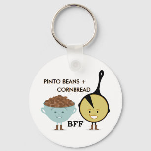Porte-clés Pinto Beans + Cornbread BFF Porte - clé
