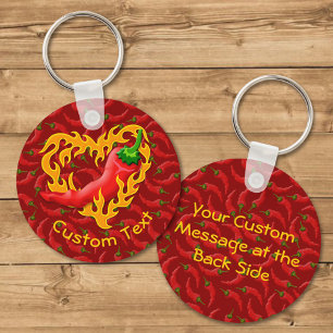 Porte-clés Pipe avec Flame Heart Keychain