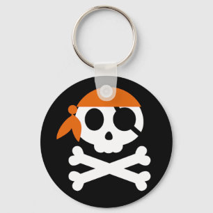 Porte-clés Pirate crâne avec Bandanna
