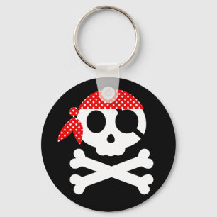 Porte-clés Pirate crâne avec Bandanna