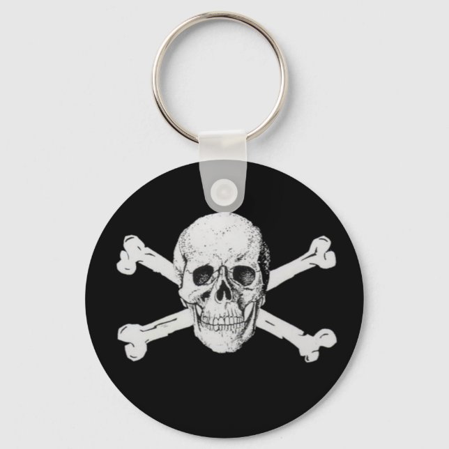 Porte-clés Pirate crâne et os croisés (Recto)