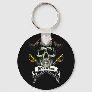 Porte-clés Pirate Crâne Fantôme Porte - clé de navire de mer