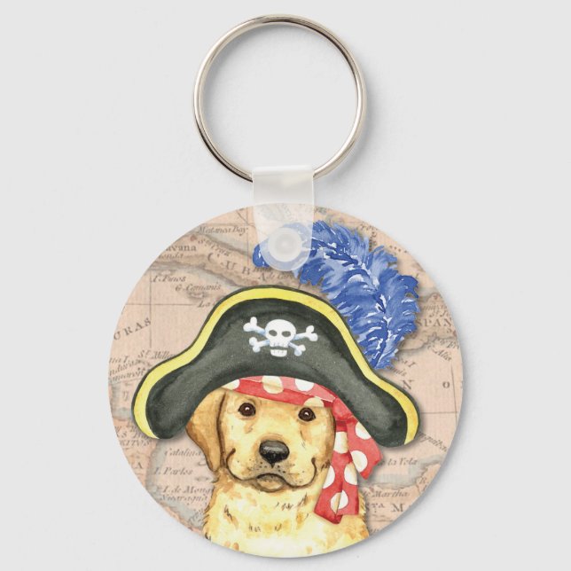 Porte-clés Pirate de laboratoire jaune (Recto)