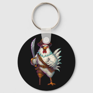 Porte-clés Pirate Poulet Drôle Costume D'Halloween Pour Homme