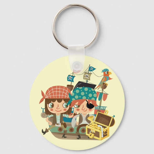 Porte-clés Pirates avec le trésor (Recto)
