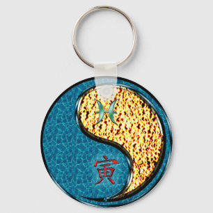 Porte-clés Pisces et Tigre de Feu
