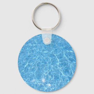 Porte-clés Piscine sur mesure Modèle bleu eau vierge