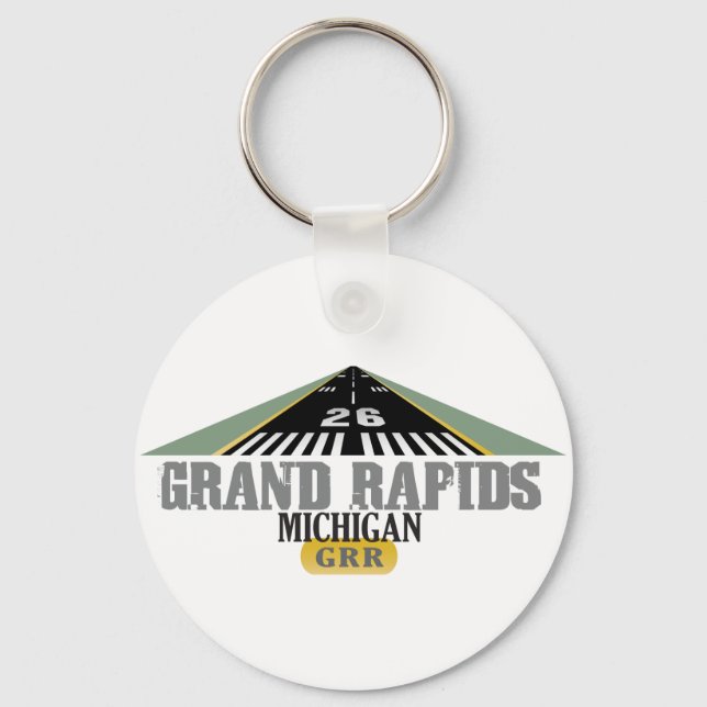 Porte-clés Piste 26 - Grand Rapids Michigan GRR (Recto)
