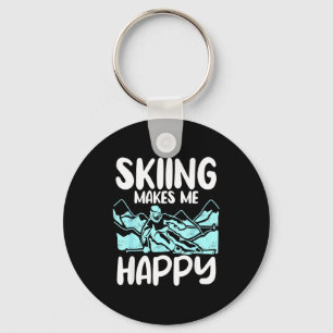 Porte-clés piste de ski alpin ski alpin skieur sports font