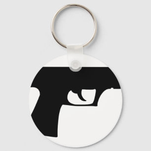 Porte-clés pistolet noir
