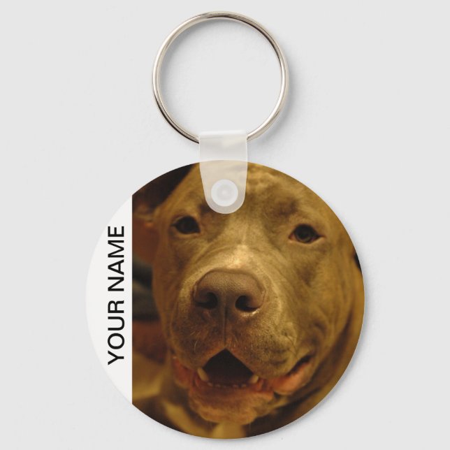 Porte-clés Pitbull souriant (Recto)