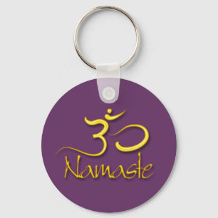 Porte-clés PixDezines namaste+om/couleur de fond diy !