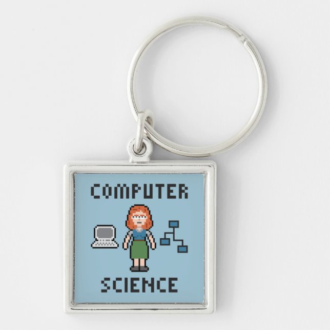 Porte-clés Pixel Computer Science - Femme - Porte - clé (Devant)