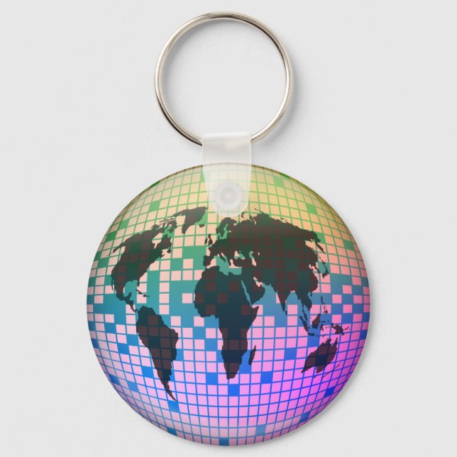 Porte-clés Pixel Globe (Recto)