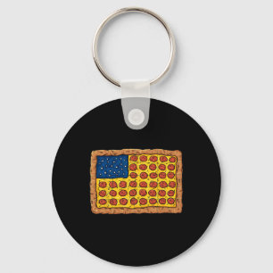 Porte-clés Pizza American Drapeau 4 juillet Fun Food Boys Gir