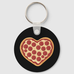Porte-clés Pizza Coeur en forme de mignonne Saint Valentin