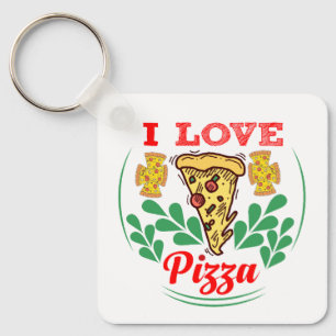 Porte-clés Pizza Lover Fun Design pour les passionnés de nour