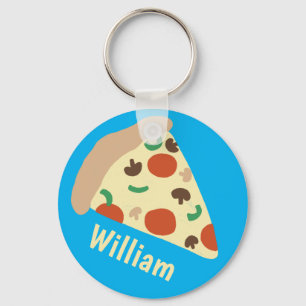 Porte-clés Pizza Lovers Fun Yummy CUSTOM NAME