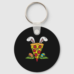 Porte-clés Pizza Pâques Slice Bunny Oars Amusants Snack