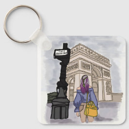 Porte-clés Place Charles de Gaulle Paris.