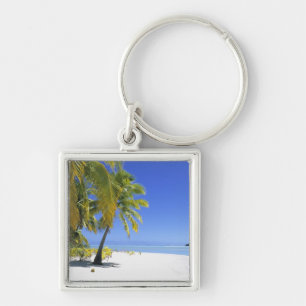 Porte-clés Plage bordée de palmiers Cook Islands 3