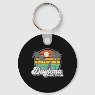 Porte-clés Plage de Daytona Beach Floride Surf Rétro 70's Vin