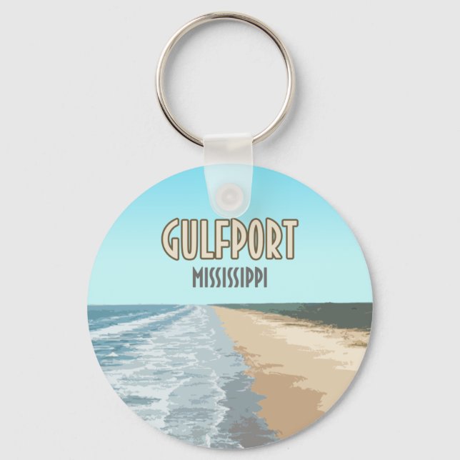 Porte-clés Plage de Gulfport Mississippi (Recto)