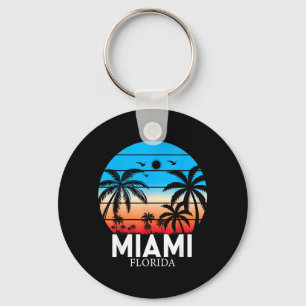Porte-clés Plage de Miami Floride Vacances d'été Vintage Suns
