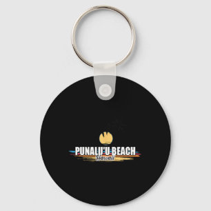Porte-clés Plage de Punalu'u Hawaii Plage de surf rétro pour