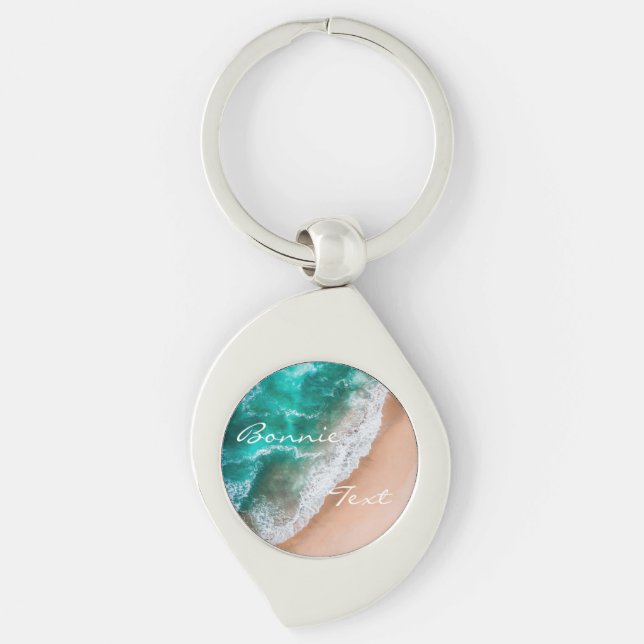 Porte-clés Plage d'eau de mer sable tropical été (Devant)