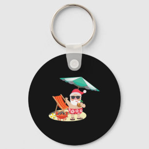 Porte-clés Plage du Père Noël Drôle d'été Noël en juillet T