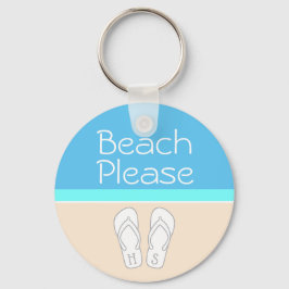 Porte-clés Plage S'Il Vous Plaît Monogramme Flip Flops Modèle