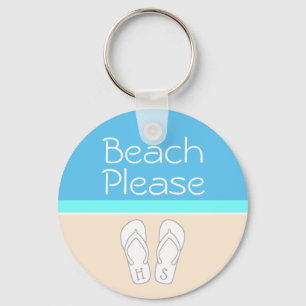 Porte-clés Plage S'Il Vous Plaît Monogramme Flip Flops Modèle
