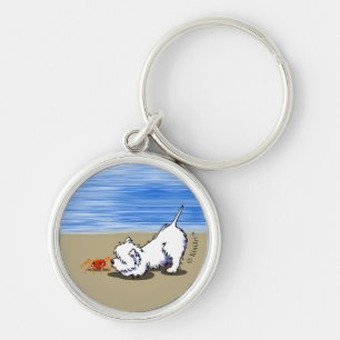 Porte-clés Plage Westie de KiniArt
