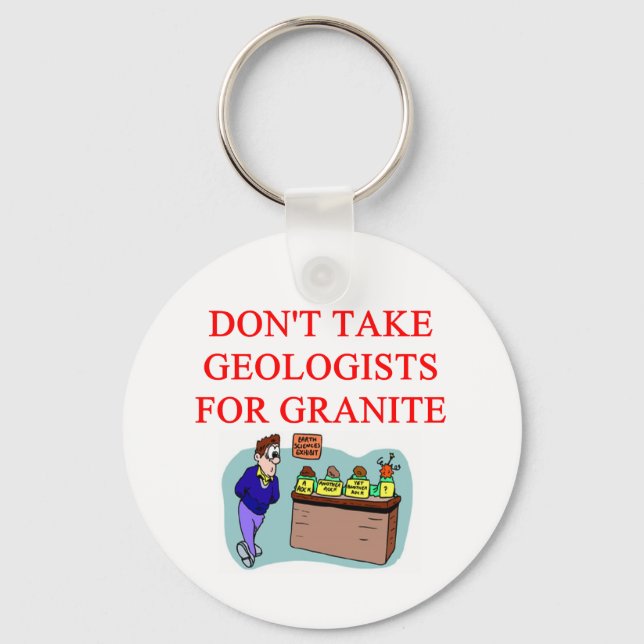 Porte-clés plaisanterie géologue (Recto)