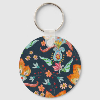 Porte-clés Plaisir floral : Aquarelle texture de fleurs