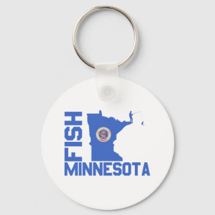 Porte-clés Plan de l'État du Minnesota de Poisson