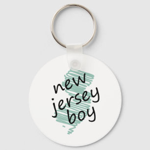 Porte-clés Plan du New Jersey Boy sur le New Jersey de l'enfa