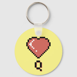 Porte-clés Plan noir de la reine du coeur
