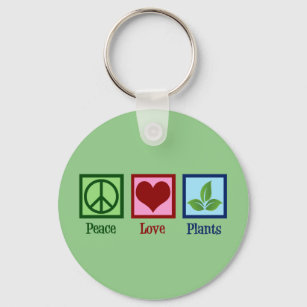 Porte-clés Plante Nursery Peace Love Plante mignon vert