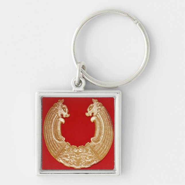 Porte-clés Plaque avec deux dragons et un masque de (Devant)