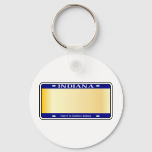 Porte-clés Plaque de licence d'état de l'Indiana vide