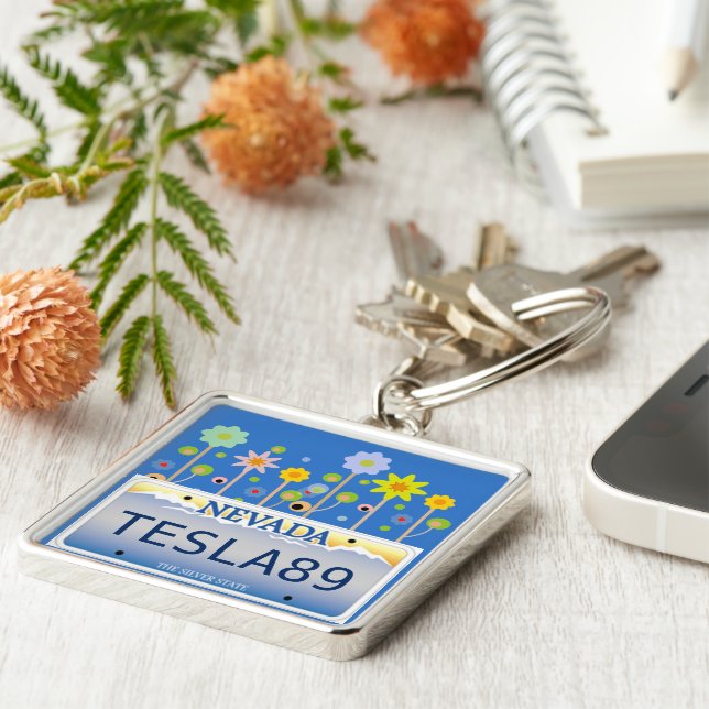 Porte-clés Plaque minéralogique du Nevada (Côté)