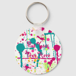 Porte-clés Plaques de peinture funky