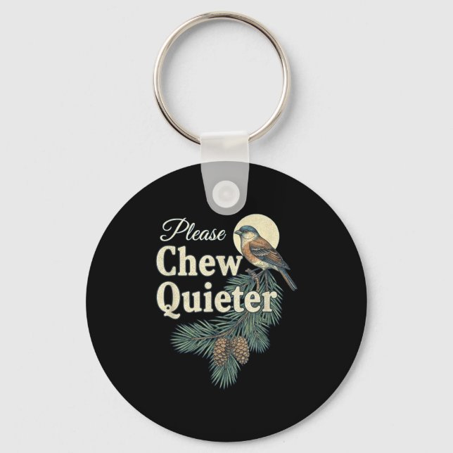 Porte-clés Please Chew Quieter Christmas Funny Novelty  (Recto)