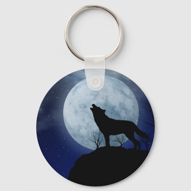 Porte-clés Pleine lune Porte - clé Wolf (Recto)