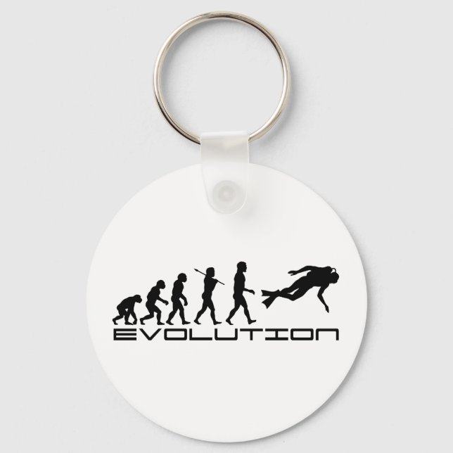 Porte-clés Plongée Plongée Eau Sport Evolution Art (Recto)