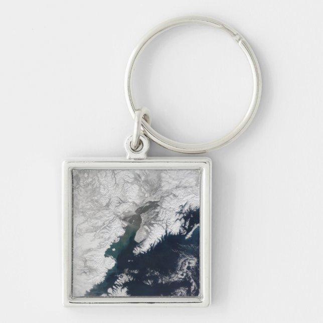 Porte-clés Plume de cendres du mont Redoute, Alaska (Devant)