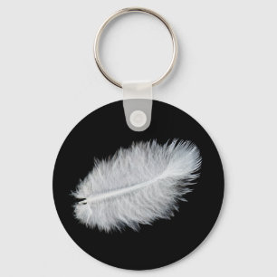 Porte-clés Plumes d'oiseau blanc